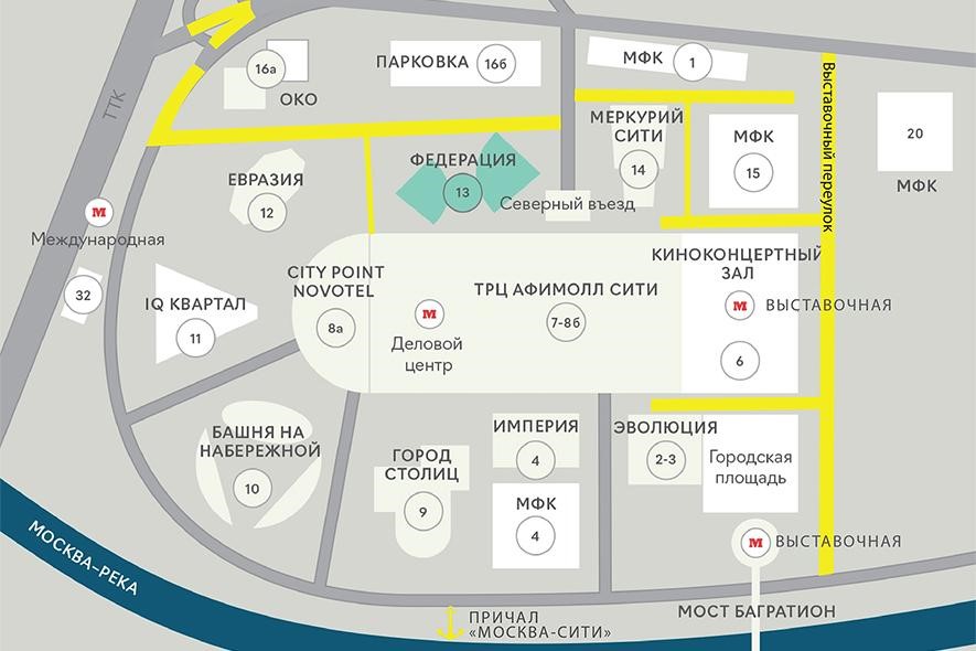 Новые проезды между небоскребами Москва-Сити